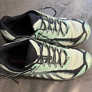 Merrell Women's Athletic Shoes - Black and Light Green